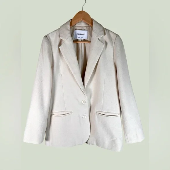 Ena Pelly Women’s Cream Single-Breasted Blazer - Picture 1 of 6